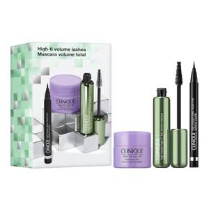 CLINIQUE - High-Fi Volume Lashes Makeup Set - set řasenky Hi-Fi Volume, linky a odličovače