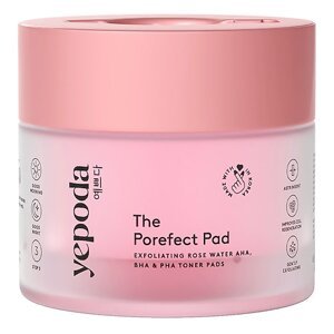 YEPODA - The Porefect Pad – Exfoliační polštářky s růžovou vodou, AHA, BHA a PHA