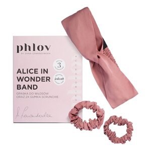PHLOV - Zestaw Gumek Z Opaską Alice In Wonder-Band Z Wegańskiego Jedwabiu
