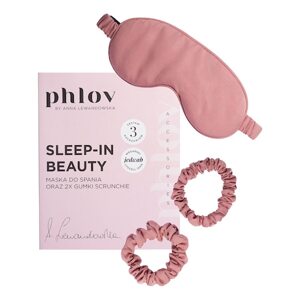 PHLOV - Zestaw Gumek Z Maską Na Oczy Sleep-In Beauty Z Wegańskiego Jedwabiui