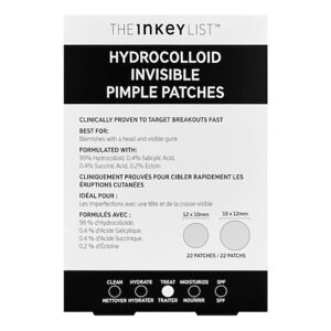 THE INKEY LIST - Hydrocolloid Invisible Pimple Patches – Náplasti proti pupínkům