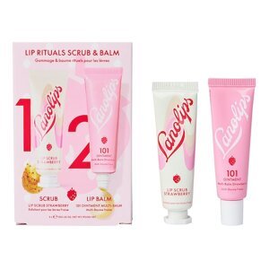 LANOLIPS - Lip Rituals Scrub & Balm Strawberry – Balzám a peeling na rty