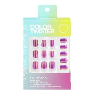 SEPHORA COLLECTION - Color Twister – Sada opakovaně použitelných umělých nehtů a lepicích fólií